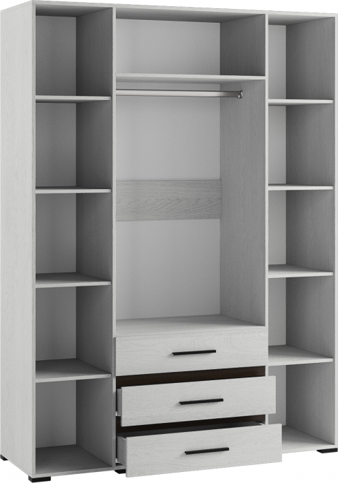 Модена Шкаф 4-х створчатый МШ-24, Ясень анкор светлый/Венге