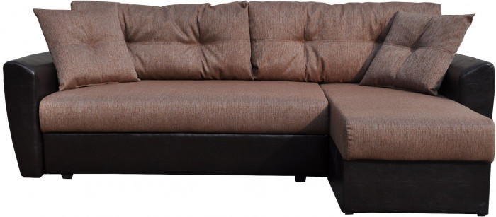 Диван УГЛОВОЙ Амстердам рогожка коричневая 160