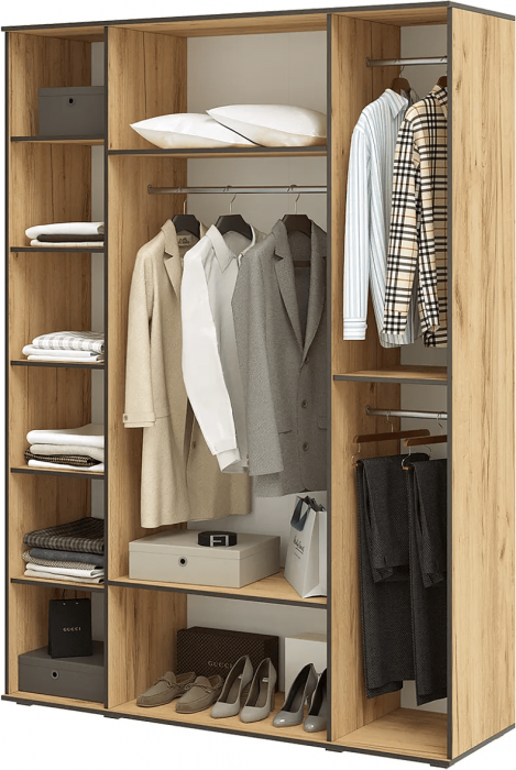 Норд Шкаф 4-х створчатый 1600, графит