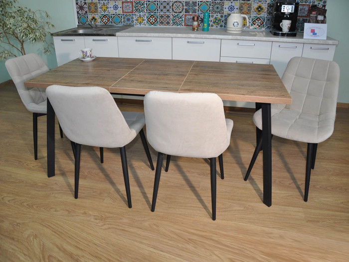 Обеденная группа Бэлфаст / Стул Р 4 шт. / Велингтон/черный / бид 01