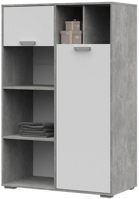 Денвер ШК-03 Шкаф (1000 х1513х504) ателье светлый/белый