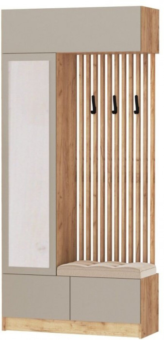 Прихожая Руэлла, композиция 2, дуб крафт золотой/кашемир