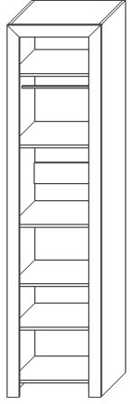 Шкаф-пенал со штангой 