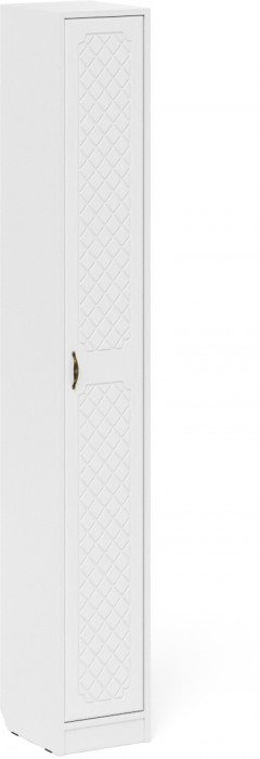 Прихожая П-6 Компоновка № 28, белая шагрень/фасады МДФ белое дерево фрезеровка ромб