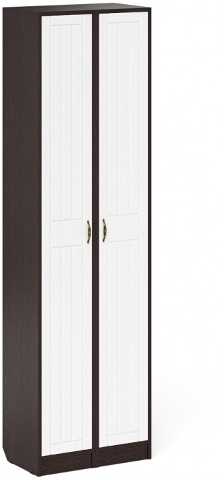Прихожая П-6 Пенал + Пенал, цвет венге/фасады МДФ белое дерево фрезеровка прованс, ШхГхВ 60х35х210 см., универсальная сборка