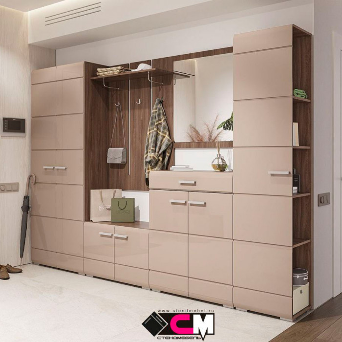 Прихожая Вегас Шкаф 2-х ств 800х2002х350 шимо темный/кофе с молоком