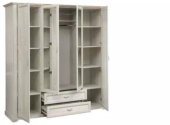 Шкаф для одежды Сохо 32.01 бетон белый/бетон патина