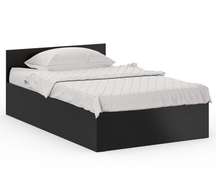 Кровать 1200 + Пенал Стандарт, цвет венге, ШхГхВ 123,5х203,5х70 + 45х52х200 см., сп.м. 1200х2000 мм., без матраса, основание есть