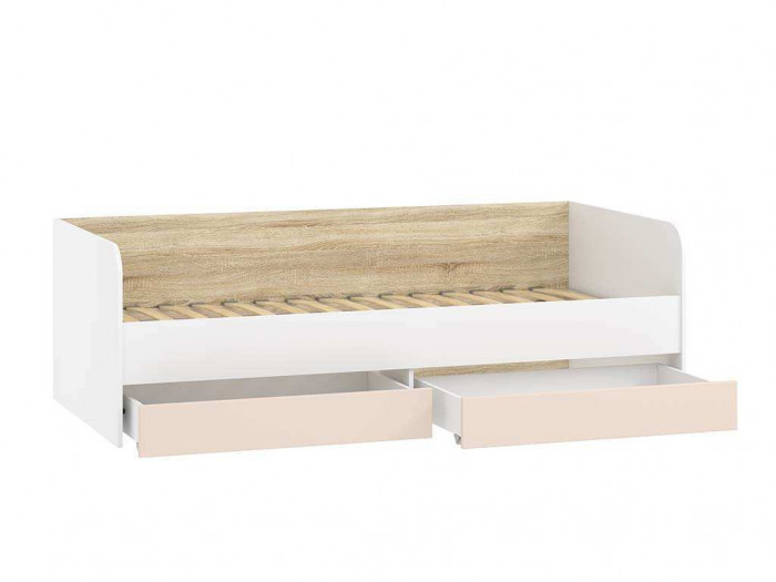 НМ 041.38 кровать Банни белый/дуб сонома/бисквит