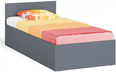 Мори Кровать 0900, цвет графит, ШхГхВ 93,5х203,5х70 см., сп.м. 900х2000 мм., без матраса, основание есть