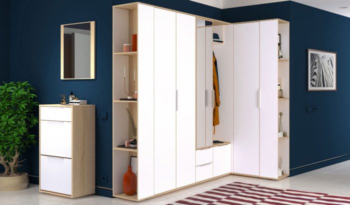 Куба Шкаф 13.29, дуб сонома/белый премиум