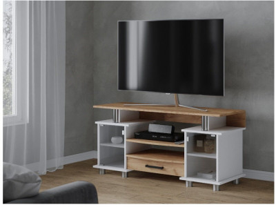 Тумба ТВ 003(к2) дуб крафт золотой/белый