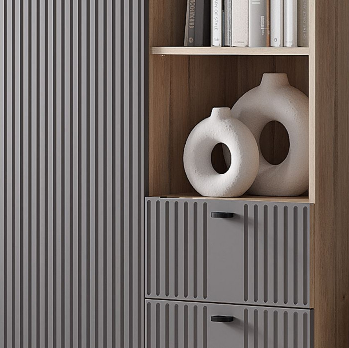 "Олива" ШК-16 шкаф Дуб каньон/Муссон софт MF14