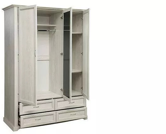 Шкаф для одежды Сохо 32.02 бетон белый/бетон патина