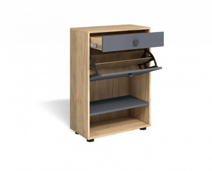 Прихожая мини-лайт компл. 7 дуб крафт/графит