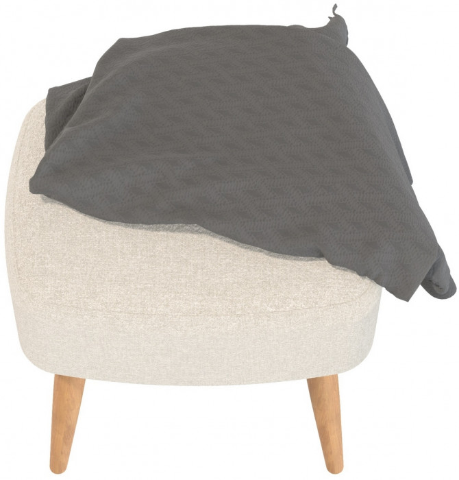 Банкетка 6-5135ТКШбеж Полли, цвет ткань бежевая, ШхГхВ 44х34х45 см.(прямоугольная банкетка на четырёх ножках), цвет ножек: тик