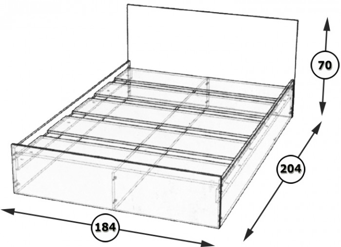 Стандарт Кровать 1800, белый