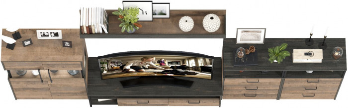 Трувор Гостиная 109, дуб гранж песочный/интра