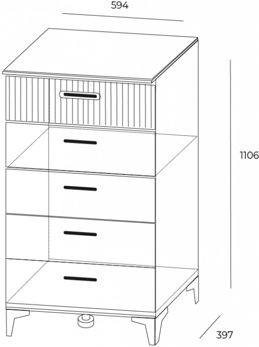 Комод узкий Дюна