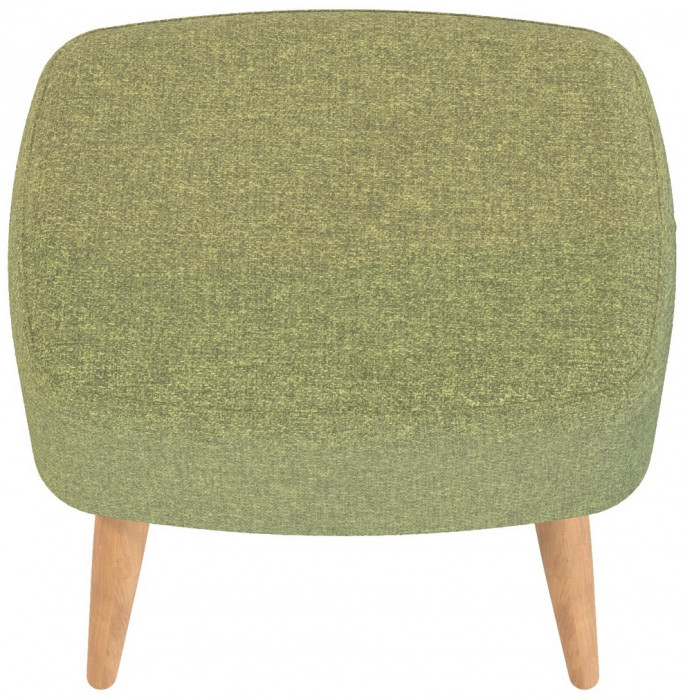 Банкетка 6-5135ТКШзел Полли, цвет ткань зелёная, ШхГхВ 44х34х45 см.(прямоугольная банкетка на четырёх ножках), цвет ножек: тик