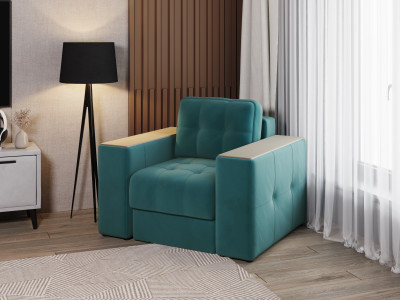 Кресло Нави, Бирюза/Клен кремовый МДФ