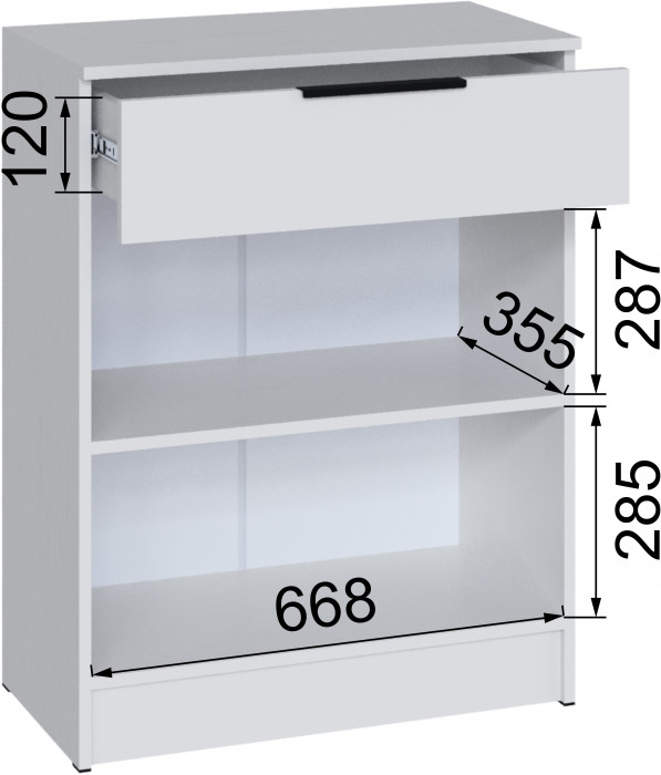 Обувница Мадрид (0,7), Белый