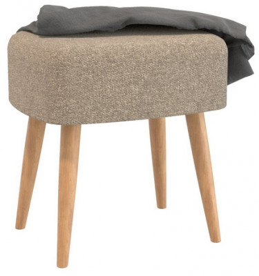 Банкетка 6-5135ТКШкор Полли, цвет ткань коричневая, ШхГхВ 44х34х45 см.(прямоугольная банкетка на четырёх ножках), цвет ножек: тик