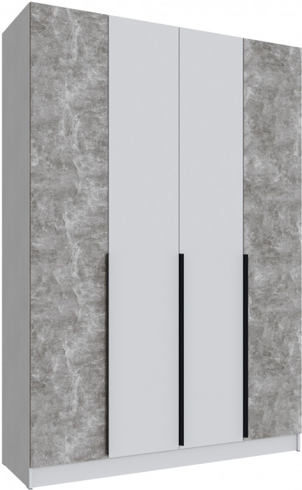 Шкаф Мадрид, композиция 10, Белый/Ателье светлое