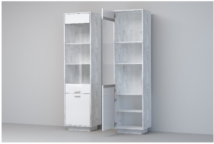 Эго Пенал ПС-1 ПД (Глянец Белый/Дуб Крафт Золотой)