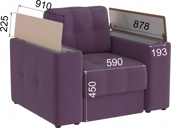 Кресло Нави, Винный/Клен кремовый МДФ