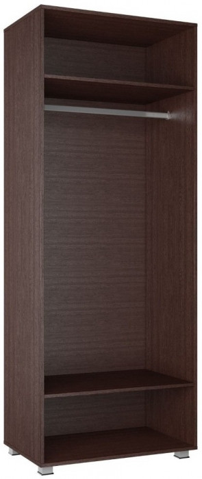 Моника ШК-105 Шкаф двухдверный со штангой (Венге / Белый глянец)