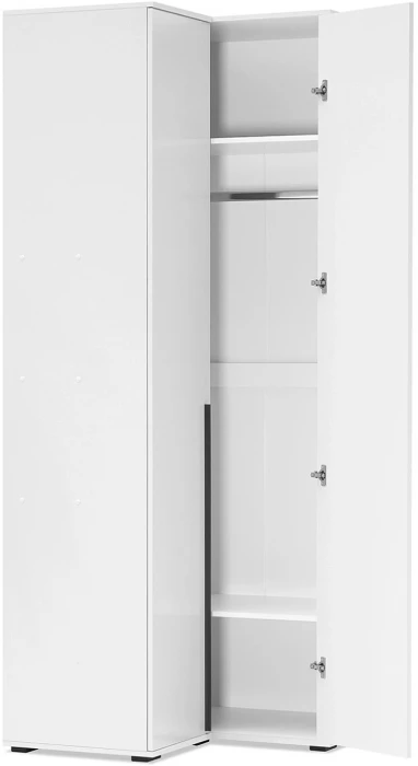 Норд Шкафы угловая композиция, Белый/белый глянец