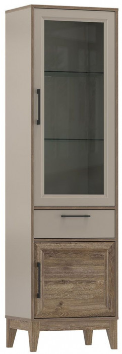 Сарита шкаф пенал 75.09 Серый камень / Дуб Давос