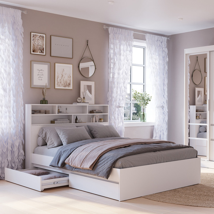 Стеллаж-полка Симпл СП-02, Белый