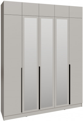 Шкаф 2,0 с антресолью и зеркалом Мадрид, Кашемир