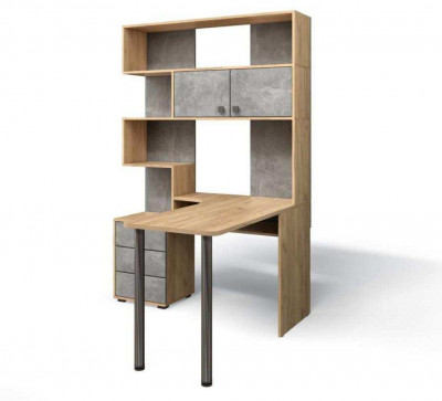 Стол Компьютерный СК-10 ПРАВЫЙ Дуб крафт/ателье