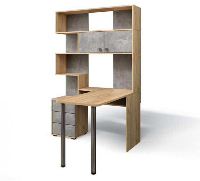 Стол Компьютерный СК-10 ПРАВЫЙ Дуб крафт/ателье