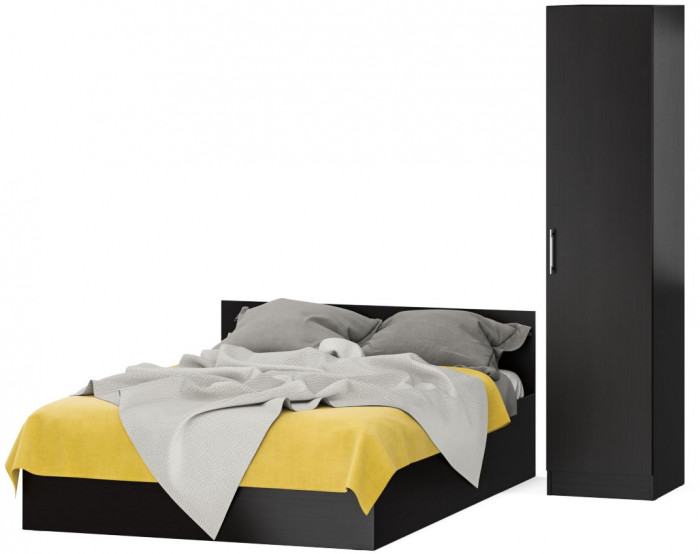 Кровать с ящиками 1400 + Пенал Стандарт, венге