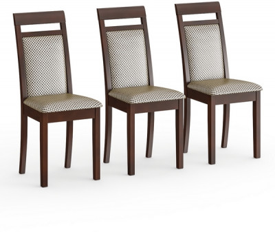 Три стула Мебель--24 Гольф-12 разборных, цвет орех, обивка ткань руми 812/8, ШхГхВ 40х40х100 см., от пола до верха сиденья 47 см (мягкая спинка)