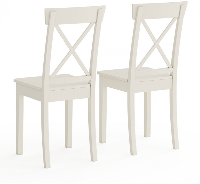 Два стула Мебель--24 Гольф-14 разборных, цвет слоновая кость, деревянное сиденье цвет слоновая кость, ШхГхВ 41х42х95 см., от пола до верха сид. 47 см.