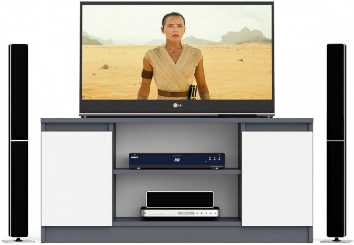 Мори Тумба ТВ МТВ1200.1, графит/белый