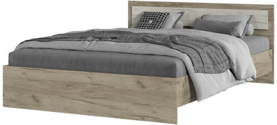 ГАРМОНИЯ КР 602 кровать (1,452х0,7х2,032) дуб крафт белый/дуб крафт серый