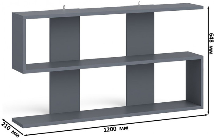 Мори компьютерный стол МС-16 правый + Комод МК1380.6 + Полка 1200, графит