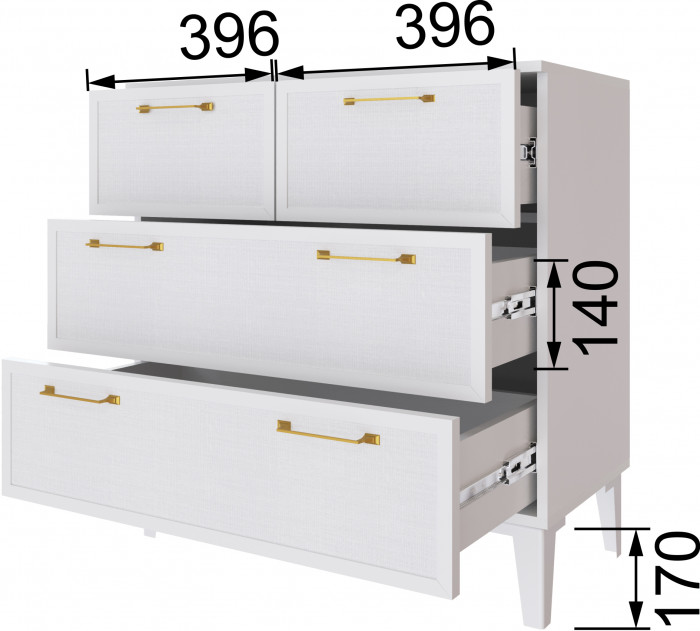 Толедо Комод малый ТК-21 белый