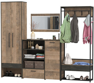 Трувор Прихожая 234, дуб гранж песочный/интра