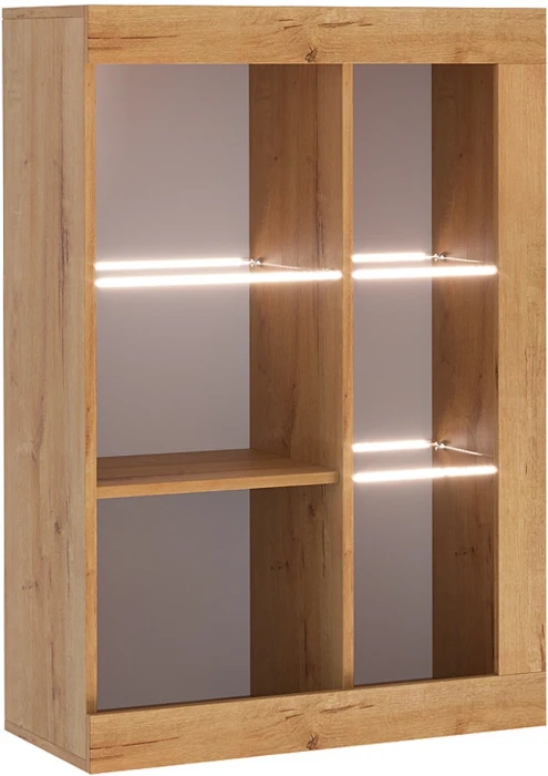 Прага Модульная Гостиная, вариант №2, Дуб Вотан/Белый глянец