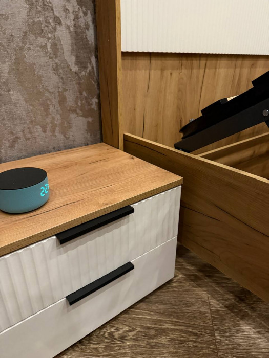 Марвэл Тумбы прикроватные 2шт, Дуб крафт/Браш графит