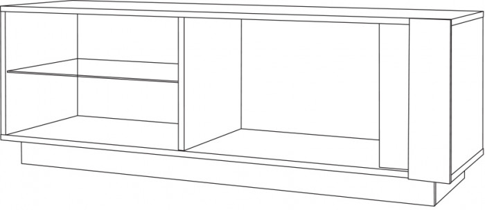 КР100 ??? Арчи Тумба 10.85, цвет дуб крафт золотой/камень тёмный, ШхГхВ 130х41,3х46,1 см., подсветка за стеклом по торцу полки, универсальная сборка