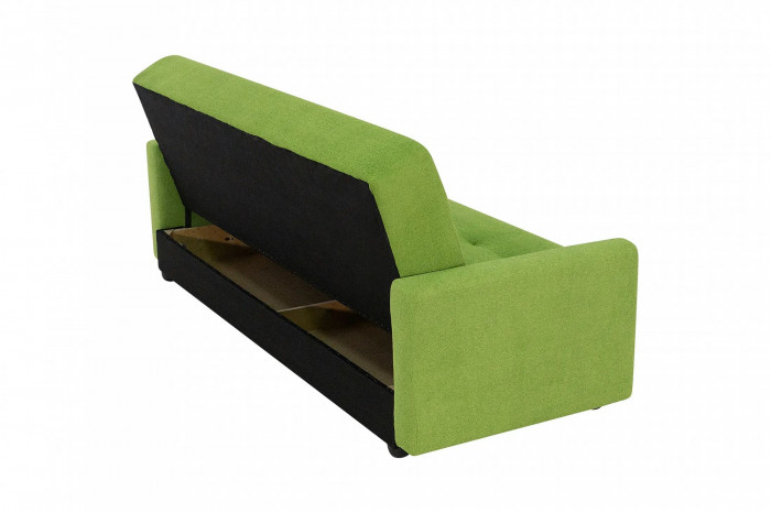 Раскладной диван-кровать, прямой, книжка, цвет зеленый, Милан 120