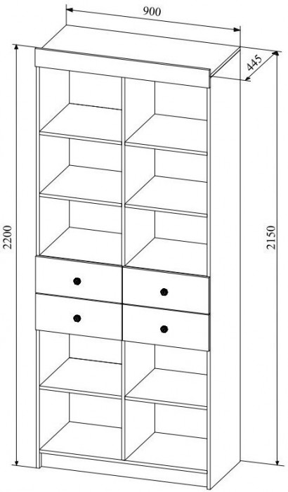 Модульная детская KI-KI композиция 7, Белый/Белое дерево